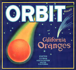 #ZLSH019 - Orbit California Oranges Crate Label...