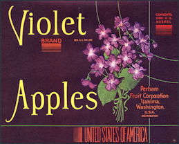 #ZLC304 - Violet Brand Apples Crate Label