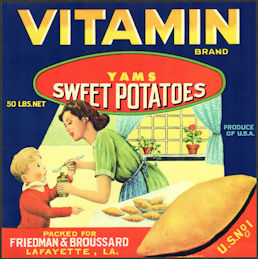#ZLC463 - Vitamin Brand Yams/Sweet Potatoes Cra...