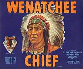#ZLC001 - Wenatchee Chief Apple Crate Label